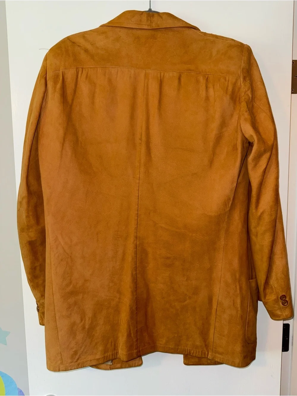 Vintage 70s Scully Tan Suede Leather Western Blazer Car Coat Jacket